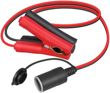 Dongge Toma de encendedor de cigarrillos de 12V 24V a clip de batería de cocodrilo Tipo de batería directa Longitud 50cm 14AWG Cable adaptador 20A