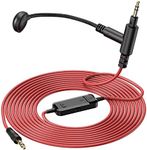 OneOdio 3.5 mm Cable with Boom Mic and Mute Volume Control for Gaming Headsets, Most Other 3.5mm Jack Headphones