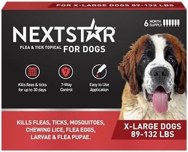 NEXTSTAR Flea and Tick Prevention for Dogs, Repellent, and Control, Fast Acting Waterproof Topical Drops for Extra-Large Dogs, 6 Monthly Doses