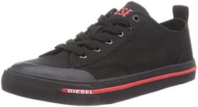 Diesel Men's S-Athos Low Sneaker, Black, 42 EU (Manufacturer size)