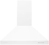 Hauslane Wall Mount Range Hood 30 Inch | Matte White Wall Chimney | 6” Duct/Ductless Convertible, Strong Suction, Six-layer Aluminum Filters, Changeable LED Lamps, Stove Kitchen Vent Hood