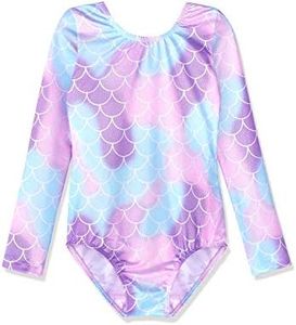 HOZIY Mermaid Leotards for Toddler Girls Gymnastics Long Sleeves 3t 4t Toddlers Unitards