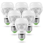 SANSI 60W Equivalent LED Light Bulbs, 22-Year Lifetime,6 Pack 900 Lumens Light Bulb with Ceramic Technology,5000K Daylight Non-Dimmable, E26, A15, Efficient & Safe 9W Energy Saving for Home Lighting