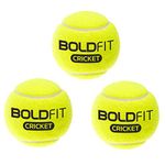 Boldfit Tennis Ball for Cricket Soft Tennis Balls Tennis Ball for Tennis Court Lightweight Tennis Ball Tournament Tennis Cricket Ball Sturdy Cricket Tennis Ball Turf Cricket Ball Tennis