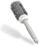 Olivia Garden Expert Blowout Shine – White & Grey - 45 - Ceramic Coated Round Brush for Smooth Blowout, Frizz-Free Hair & Radiant Shine