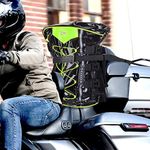 Goldfire Expandable Motorcycle Sissy Bar Bag Weather Resistant Travel Luggage Storage Bag Motorcycle Tail Duffle Bag Backpack Hiking Backpack Gear Bag Large Capacity 40L-65L with Straps (Green)