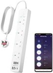 HBN Smart Wi-Fi Power Strip with 4 AC Outlets 4 USB Ports with 1.8 Meter Power Cord, APP Remote Control, Works with Alexa and Google Home (13A 3120W)