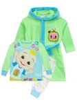 CoComelon Dressing Gown and Pyjamas Set | JJ Pyjamas for Boys | Boys Fleece Dressing Gown | Multicolour | 5-6 Years