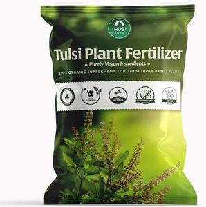 TrustBasket Tulsi Plant Fertilizer for Growth – Vegan Swaga Fertilizer for Tulsi Plant | Boosts Blooms, Immunity & Soil Fertility | Easy Application, NPK-Rich Organic Fertilizer