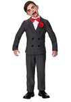 Goosebumps Kids Slappy Costume for Boys, Night of the Living Dummy Costume, Ventriloquist Doll Halloween Outfit Large