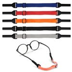 BNXF 5 Pcs Adjustable Glasses Strap,Colorful Elastic Glasses Non-slip Rope,Universal Eyeglasses Strap Sunglass Holder Strap,Sunglass Strap Universal Eyeglasses Strap for Men Women Kids (4 Colors)