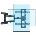 HILLPORT 90° Rotate TV Wall Bracket 40-80 inch Tilting Swivel Long Reach TV Mount with Extra Long Articulated Arm 820mm for Vertical TV Screens up to 50 kg, MAX VESA 600 x 500 mm DY4080