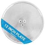 BlueStars Microwave Glass Plate 12"/30.5cm - Replaces W10337247 W11367904 - Universal Fit for KitchenAid Maytag Whirlpool Amana - Durable Y-Type Turntable Tray