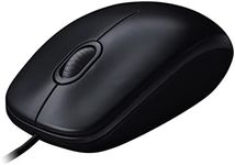 Logitech M90 Wired USB Mouse, 1000 DPI Optical Tracking, Ambidextrous PC / Mac / Laptop - Black, One size, (910-001793)