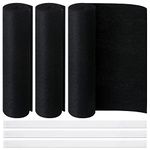 3 Pack Cut to Fit Carbon Filter Sheet 16 x 48 Inches with 3 Roll 126 Inches Installation Tape Cut to Fit Carbon Pad Removing Odor VOC Carbon Felt for Air Conditioner Filters Range Hood Furnace Filters