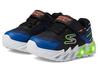 Skechers unisex-child FLEX-GLOW BOLT, Black/Blue, 5 Toddler