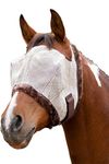 Kensington Fly Mask Fleece Trim for Horses - Protects Face, Eyes from Flies, UV Rays While Allowing Full Visibility - Breathable Non Heat Transferring, Perfect Year Round, (XL, Grey)