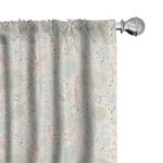 Ambesonne Floral Curtains, Vintage Soft Greenery Dotted Background Nature Inspiration Image, Window Treatments 2 Panel Set for Living Room Bedroom Decor, 56" x 95", Mint Green