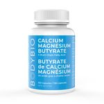 Gut Health Supplement 100 Caps - Butyrate + Calcium + Magnesium | The Ultimate Postbiotic | No Bloating | No Gas | Great Poops | Supports Healthy Digestion | Leaky Gut Repair | No Filler or Additives by BodyBio