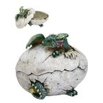 5 Inch Dragon Hatchling Cracked Egg Jewelry/Trinket Box Figurine