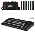 LEKATO Guitar Pedal Board 20''x10''x2.4" Large Capacity, Guitar Pedalboard with Room for Power Supply, with Carry Bag and Mounting Tape