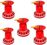SKK Feeder 8kg Poultry Feeder Semi Automatic | for Birds Chicken Poultry Equipment | red Color Pack of 5