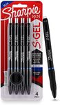 SHARPIE Blue Colour S-Gel Pen Set for Students| Water Proof ink for Smooth & Comfortable Writing Experience| Office Stationery | Medium Point (0.7mm) | Pack of 4