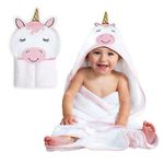 Mother's Choice Baby Towel With Hood - 100% Cotton Ultra Soft and Absorbent (84x84cm) Large Baby Bath Towel for Newborn and Infant, Toddler Bath Towel for Boys and Girls (Unicorn)