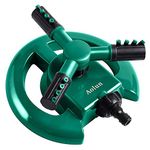 Aolun R108 Garden Sprinkler- Automatic Lawn Water Sprinkler 360 Degree 3- Arm Rotating Sprinkler System