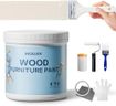 Mollor Matte Finish Wood Paint for Furniture, Durable Cabinet Countertop Paint Easy Application for DIY Projects, Wood, Metal, Home Decor and More(500g, Cream White with Tools)