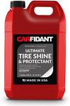 Carfidant Ultimate Tire Shine Gallon - Natural Shine - Tire Dressing and Rubber Protectant - Dark, Wet Look with No Grease and No Sling