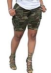 NRTHYE Women Camouflage Shorts Fash