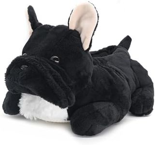 Onmygogo Fuzzy Winter Indoor Animal Slippers for Men, BullDog slippers for Adult (11-13 D(M) US, French bulldog)