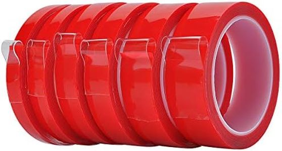 Covvy Transparent High Temperature Resistant Double-Sided Tape,6-in-1 Set,12/15/18/20/24/30mm*3m,Strong Seamless Waterproof Acrylic Double-Sided Tape for Car,Mobile Home,Advertising,Etc