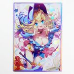 50ct (DarkMagicianGirl) Holographic Top Loading Trading Card Sleeves Deck Protector for YuGiOh/Japanese Art Anime Printing Card Sleeves Protectors 63x90mm (A03)