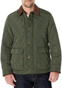 Amazon Essentials Men's Quilted Midweight Jacket, Dark Olive, XX-Large
