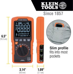 Klein Tools Digital Multimeter MM450 – Auto-Ranging, Backlit Display