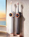 RANVOO [Vibrating & Flossing 2-in-1 Bubble Sonic Electric Toothbrush, 100% Plaque Removal, Whiter for Adult Protect Gum Orthodontic Teeth Cleaning Rechargeable Gift with 2 Soft Brush Heads White