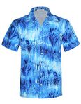 APTRO Men's Hawaiian Shirt Short Sleeve Beach Party Aloha Shirt HW077 S