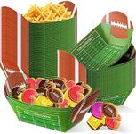 200 Pieces Football Paper Bowl Football Snack Bowls Football Party Supplies Food Trays Nacho Trays Disposable Serving Trays for Football Tailgate Party Decorations (Football)