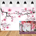 Leyiyi Romantic Cherry Blossoms Backdrop 7x5ft Photography Background Valentine's Day Decoration Soft Pink Love Theme Wedding Party Kids Girls Boys Adults Love Photo Booth Video Props