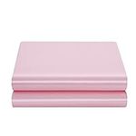 Satin Flat Sheet Only, Queen Flat Sheet, 1 - Piece Pink Top Sheet, Extra Soft Silk Flat Bed Sheets Sold Separately Queen - Pink