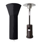 Patio Heater Cover Waterproof Heavy Duty Black Dust-Proof Anti-Snow with Zipper for Outdoor Heater 89'' x 33" x 19"