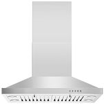 Blue Ocean ™ 30" RH02I Stainless Steel Island Mount Kitchen Range Hood | 760 CFM | PRO PERFORMANCE | Over Stove Vent with 4 Lights | 3 Speed Exhaust Fan | Ducted/Ductless