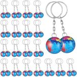 Oudain 24 Pcs Colorful Globe Keycha