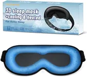 3D Cooling Sleep Mask Blackout-Gel Eye Mask for Cold Compress, Cooling Weighted Eye Mask for Sleeping, Zero Eye Pressure, Ice Cold Pack, Cold/Warm Compress for Puffy Eyes FSA HSA Eligible-Black