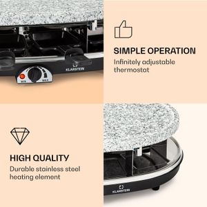 Klarstein Steaklette Raclette Grill for 8 People – Tabletop Party Grill