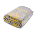 ACUSHLA Merino Wool Blanket - 87X63 Warm Thick Washable Large Bed Couch Outdoor Camping Throw Blanket All Seasons, Myers Light Grey