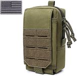 Tactical Molle EDC Pouch Cellphone Pouch Holder Utility Gadget Organizer Bag (Army Green)