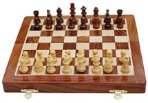 BCBESTCHESS Limited Edition Wooden Handcrafted Folding Magnetic Chess Board with Extra Queens (18 x18 Inches)